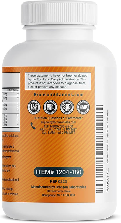 Bronson Glucosamine Chondroitin Turmeric & MSM 180 Capsules
