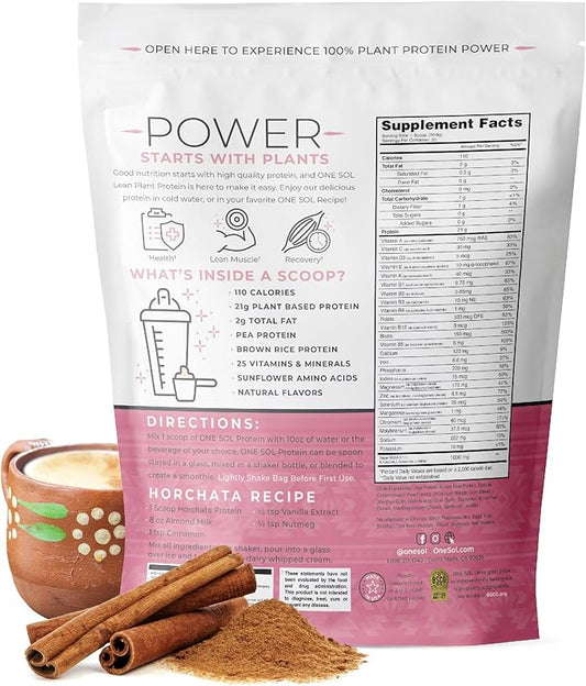 One Sol Lean Plant Protein Powder 100% Plant-Based