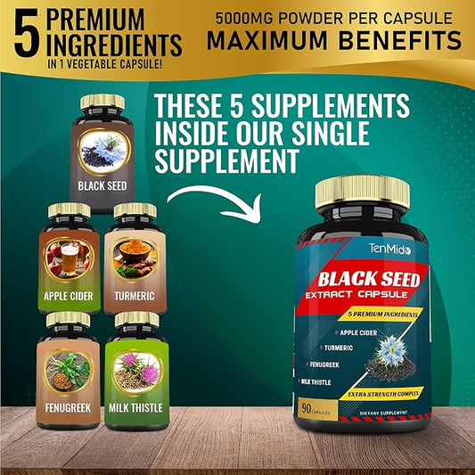 Black Seed Extract Capsules 5000mg & 90caps