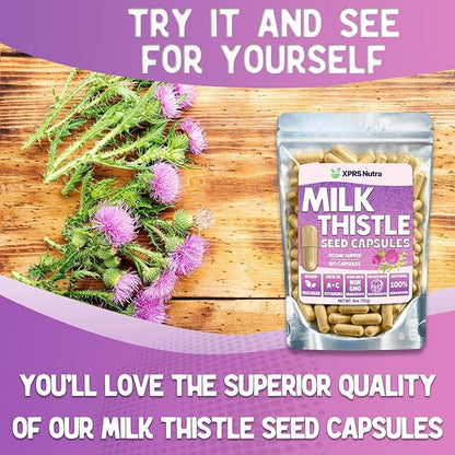 Milk Thistle Seed Capsules 180 Count (3 Month