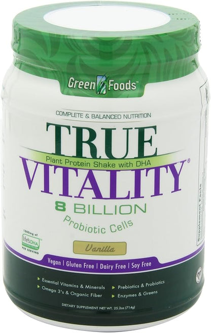 Green Foods True Vitality Plant Protein 25.2 Ounce 2)