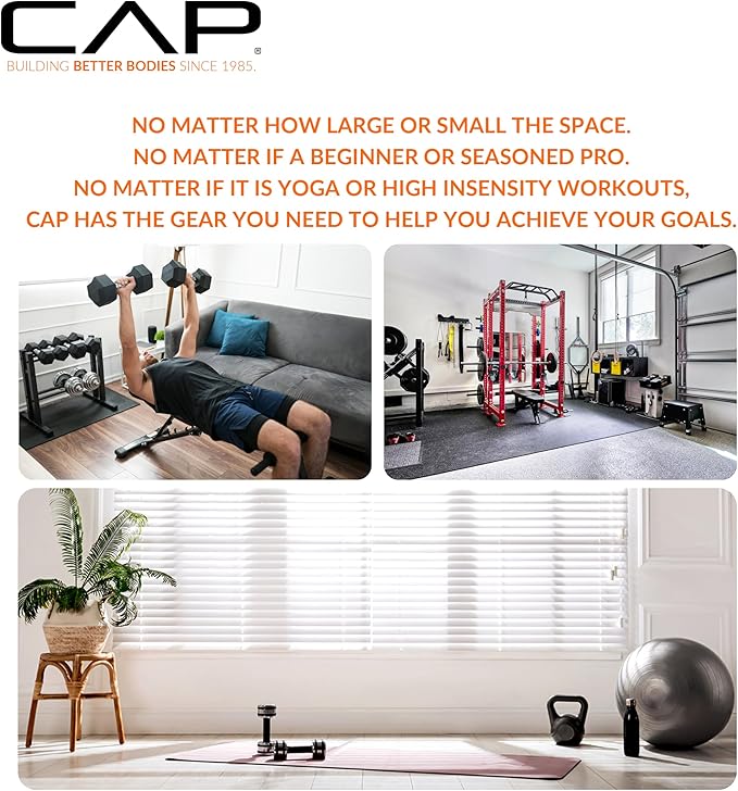 CAP Barbell ADJUSTABELL Adjustable Round Dumbbell Weights - Singles & Pairs | 12.5 lb, 25 lb & 55 lb | Multiple Handle Options
