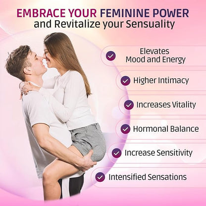 Libido Booster for Women Fast Acting - Female Libido Booster for Hormonal Balance, Mood & Drive - with Maca Root, Ginseng, Tribulus, Gingko & Ashwagandha - 60 Capsules
