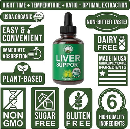 USDA Organic Liver Cleanse Detox & 6-in-1 Liquid