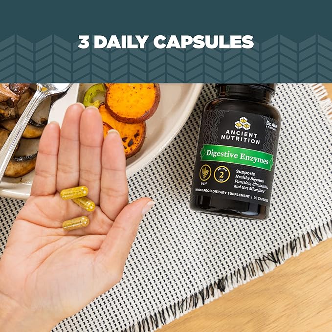 Digestive Enzymes by Ancient Nutrition, Supports 90 Ct
