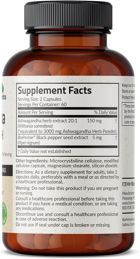 Futurebiotics Ashwagandha Extra Strength Stress & 120 Vegetarian