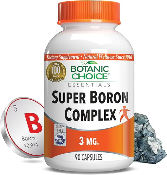 Botanic Choice Super Boron Complex (3mg) 3 Forms (90 Capsules)