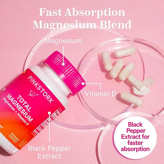 Pink Stork Magnesium Supplement for Women 60 capsules