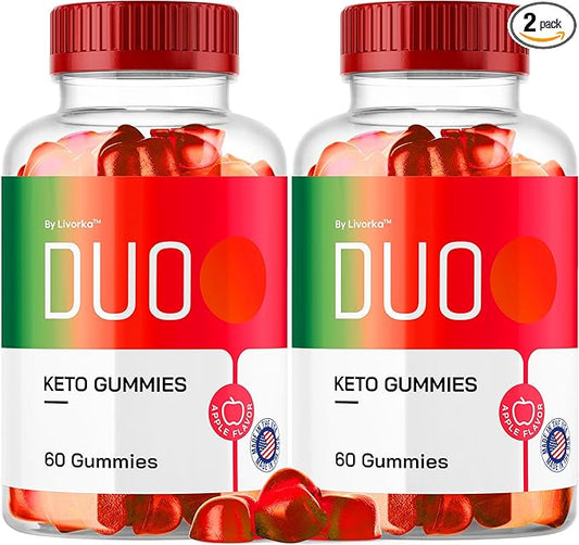 (2 Pack) Duo Keto ACV Gummies, Duo, Duo Gummies, Duo Keto, Duo Keto Gummies, Apple Cider Vinegar Gummies, Keto Duo ACV Gummies Advanced Formula 1050MG, 120 Gummys for 2 Months
