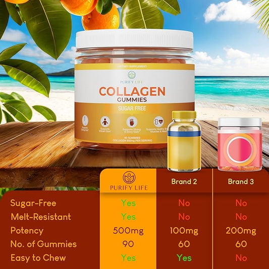 Sugar-Free Marine Collagen Gummies (90 Collagen 500mg Collagen