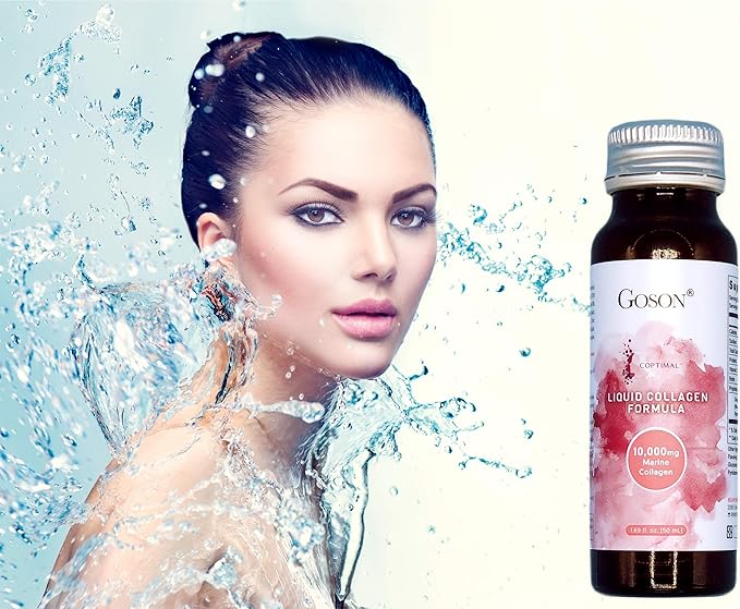 Hydrolyzed Liquid Collagen Drink, 10,000mg Wild-Caught Q10, Coenzyme, (3 Boxes, 30 Bottles,