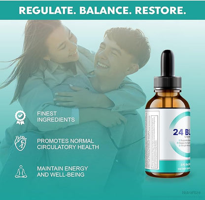 (2 Pack) 24 Burn Drops, All-Natural 24Burn Liquid (60 Servings)