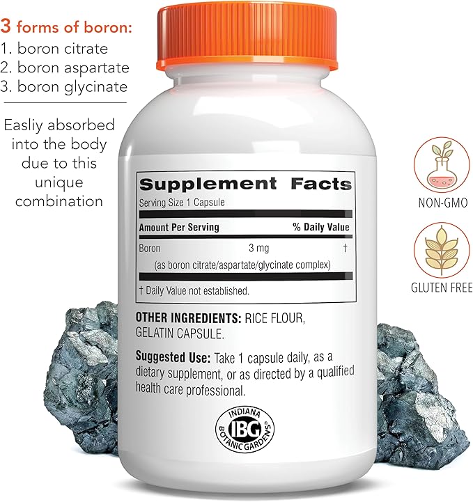 Botanic Choice Super Boron Complex (3mg) 3 Forms (90 Capsules)