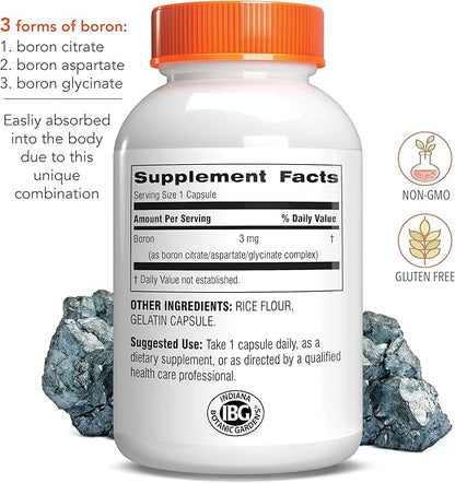 Botanic Choice Super Boron Complex (3mg) 3 Forms (90 Capsules)