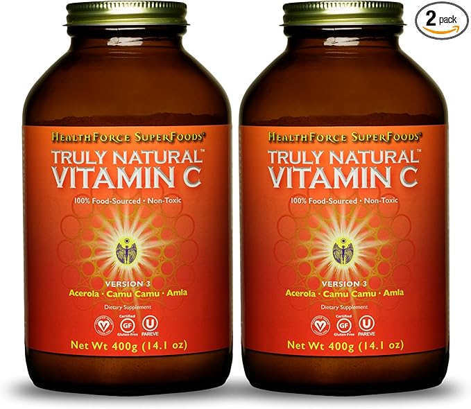 HEALTHFORCE SUPERFOODS Truly Natural Vitamin C 400 Grams, 67 Servings 2)