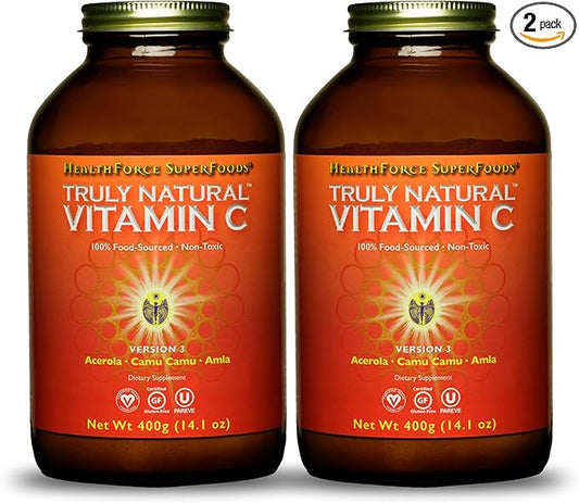 HEALTHFORCE SUPERFOODS Truly Natural Vitamin C 400 Grams, 67 Servings 2)