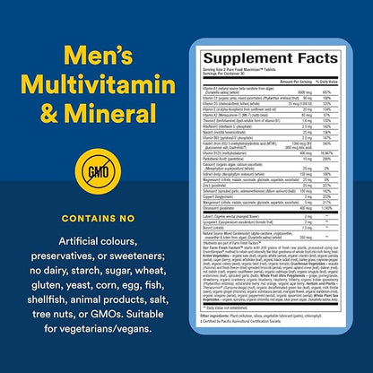 Natural Factors, Men's Multivitamin & Mineral, 1 Serving Contains Nutrition Equivalent to ½ lb of Veggies, 60 Tablets