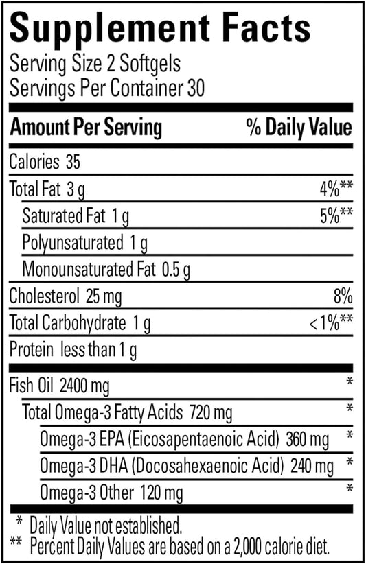 Nature Made Burp-Less Fish Oil 1200 60 Softgels, 3 Supplement 3)