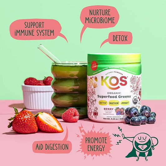 KOS Organic Superfood Greens Powder 28 Servings