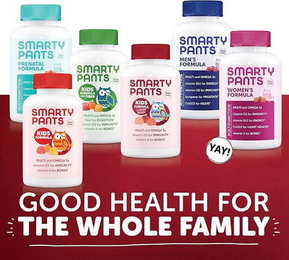 SmartyPants Kids Multivitamin Gummies: Omega 3 D3, C, B12, B6, B6, Vitamin 120 Count (30 Day