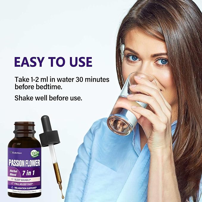 Passion Flower Liquid Drops for Sleep Supplement.2oz