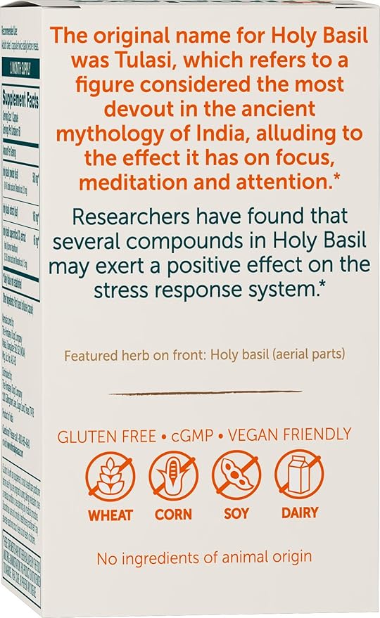 Himalaya Holy Basil Tulsi Herbal Supplement, 720 mg, 60 Capsules, 30 Day
