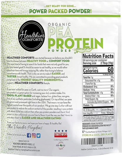 Pea Vegan Protein Powder w/Low Sodium 100% Plant 32oz