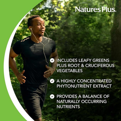 Natures Plus Mixed Vegetables - 180 Tablets, Pack of 2 - with Broccoli, Spinach, Carrot & Cabbage - Gluten Free - 120 Total Servings