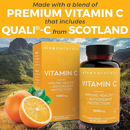 Viva Naturals Vitamin C 1000mg 250 Vegetarian
