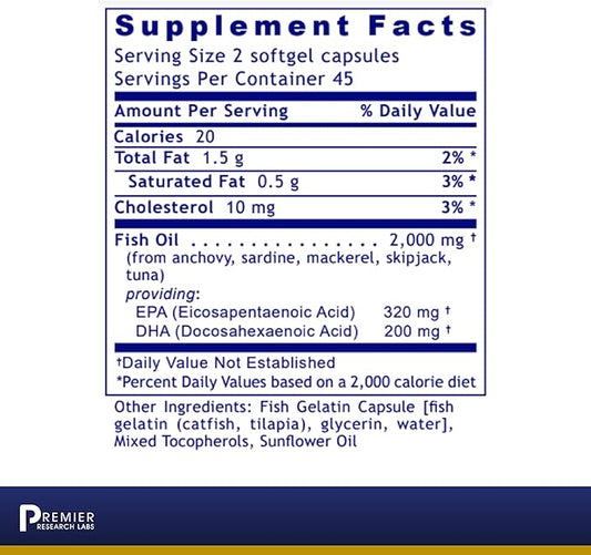 Premier Research Labs EPA/DHA Marine Softgels 90 Softgels