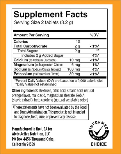 SaltStick Electrolyte FastChews - Orange Chewable Electrolyte Tablets - Electrolyte Chews for Hydration, Salt Tablets for Runners - 120 Electrolyte Tablets
