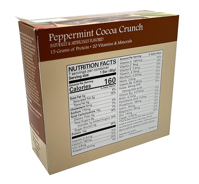 Peppermint Cocoa Crunch Bar (7 bars/box)