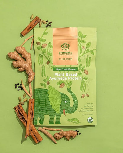 Elements Plant Based Vegan Protein Powder 1lb Pack 14 Servings