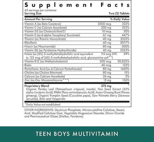 MICHAEL'S Health Naturopathic Programs Teen Boys 90 Vegetarian 45 Servings