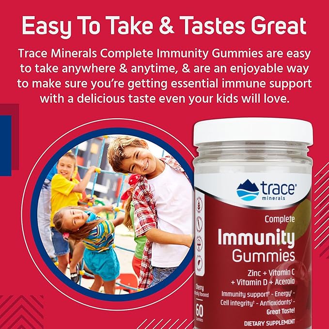 Trace Minerals | Immunity Gummies | 60 Gummies