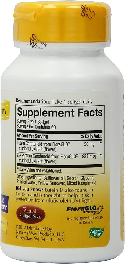 Nature's Way Lutein, Supports Eye Health*, 60 Soft