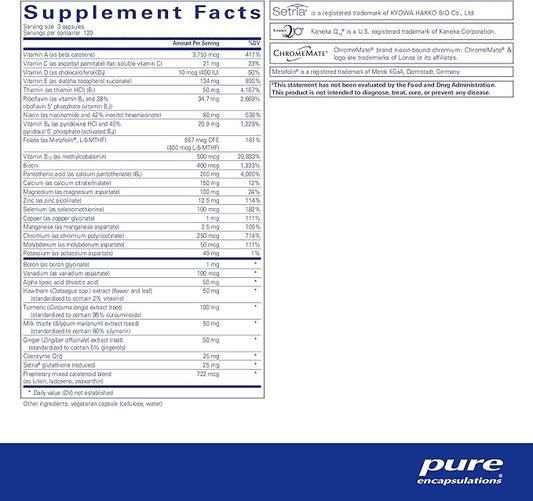 Pure Encapsulations UltraNutrient CoQ10 & 360 Capsules