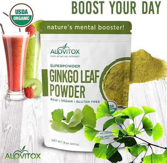 Ginkgo Biloba Leaf Powder 8oz 100% Natural
