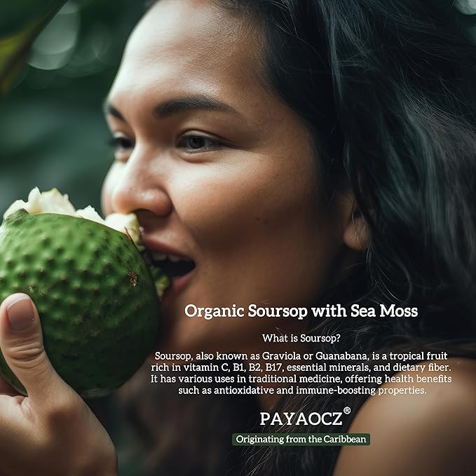 (1 Pack) Soursop Liquid Drops Plus Sea Moss Extract, Graviola Soursop Bitters Liquid Extract for Cell Support & Regeneration, Immune Boost, Liver and Sleep, Soursop Oil Herbal Goodness, 1 Fl Oz