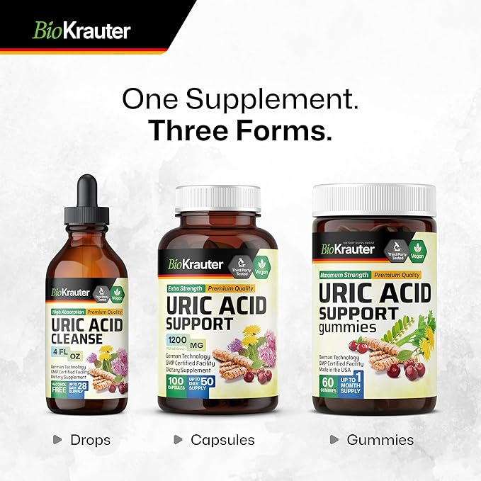 Uric Acid Support Capsules 10:1 Extract 100 Vegan