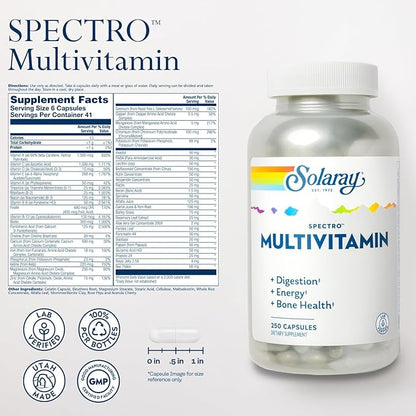 SOLARAY Spectro Multivitamin with Iron (41 Serv, 250 CT)