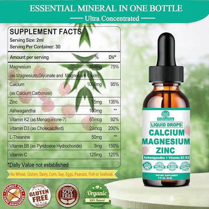 Calcium Magnesium Zinc D3 with Calm D3 and