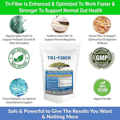 Kidney Restore Tri-Fiber Soluble Fiber Powder, 3-in-1 Soluble 2x1lbs (2x16oz) (2x16oz)