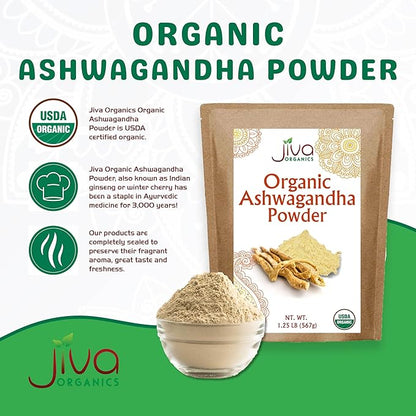 Jiva Organics Ashwagandha Root Powder 1.25 (20oz) -