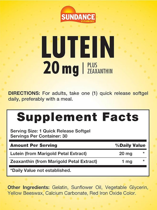 Lutein 20mg | 30 Softgels |