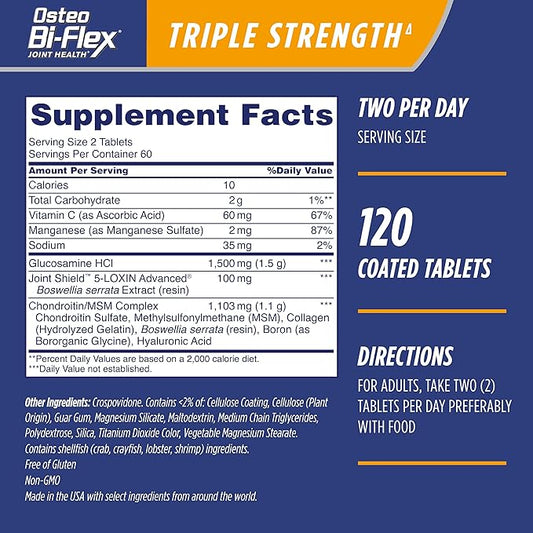 Osteo Bi-Flex Triple Strength(5), Glucosamine Chondroitin 120 Count