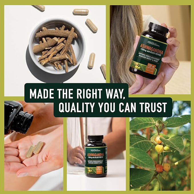 Ashwagandha Supplement 1300mg for Stress Resistance 120ct, 2-Month 2-Month Supply