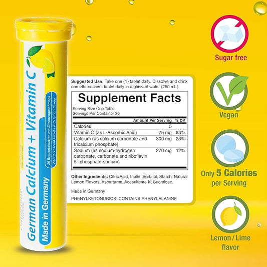 German Calcium + Vit. C 480 Vegan