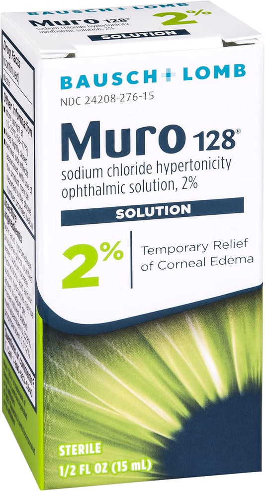 Muro 128 Eye Drops, Temporary Relief 2% Solution, 0.5 Fl