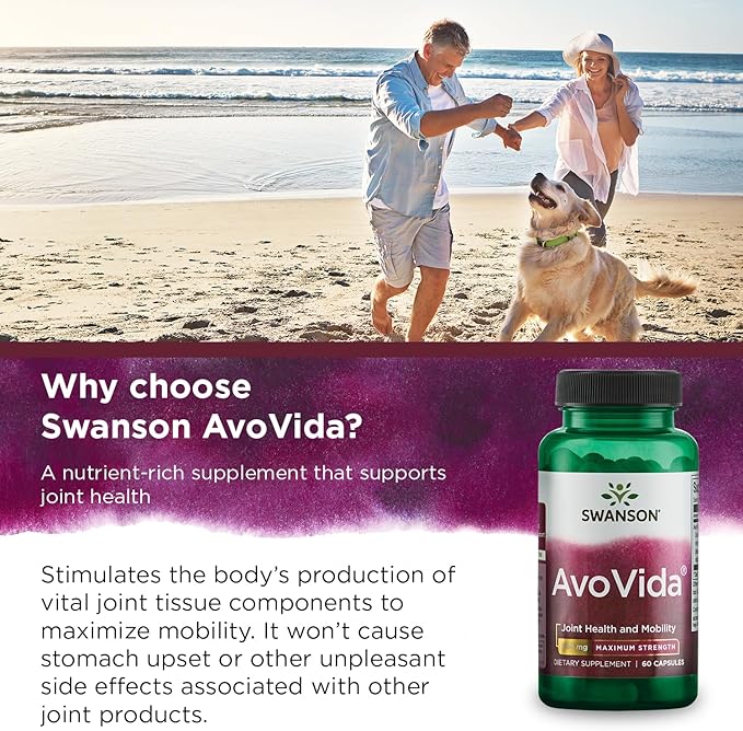 Swanson Avocado Soy AvoVida Maximum Strength 300 mg 60 Capsules